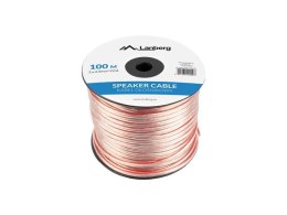 Kabel głośnikowy Lanberg 2x2.5mm2 100m przezroczysty