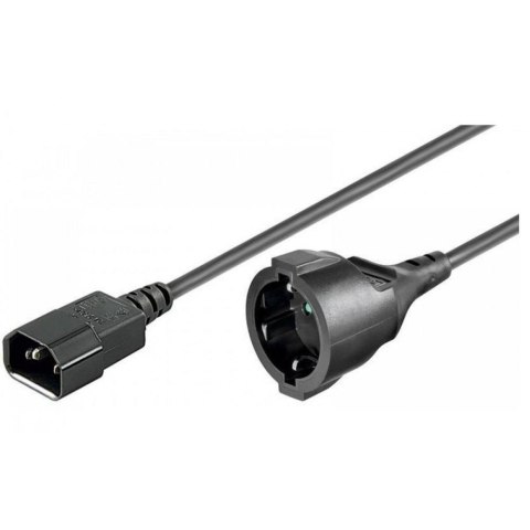 Kabel zasilający / adapter Manhattan C14/Schuko F 1,5m czarny