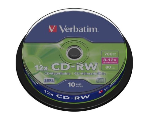 CD-RW Verbatim 700MB Scratch Resistant X12 (Cake 10)