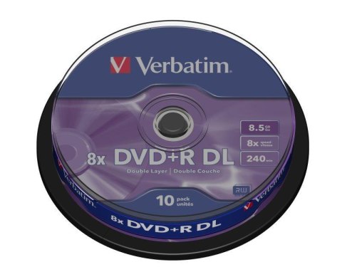 DVD+R DL Verbatim 8x 8,5GB Matt Silver (Cake 10)