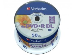 DVD+R Verbatim 8.5GB X8 Double Layer Print (50 Spindle)