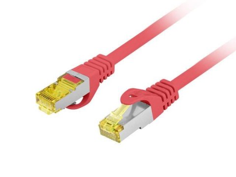 Patchcord Lanberg FTP kat.6A 1.5m LSZH CU fluke passed czerwony