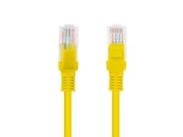 Patchcord Lanberg UTP kat.5e 1,5m żółty