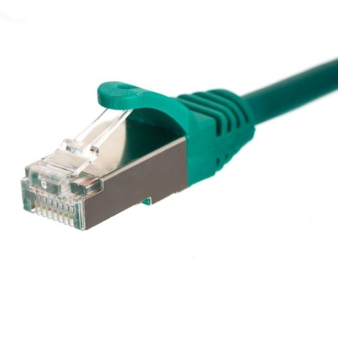 Patchcord RJ45, Netrack osłonka zalewana, kat. 5e FTP/STP, 0,5m zielony