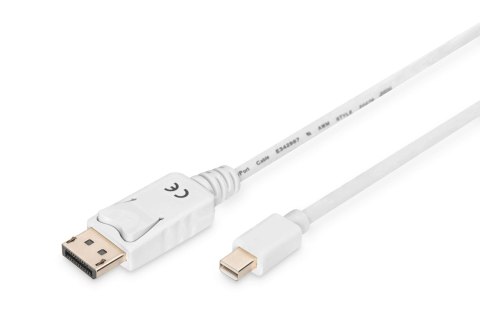 Kabel DisplayPort DIGITUS DP/M-DPmini /M, 1.1a biały, 1m