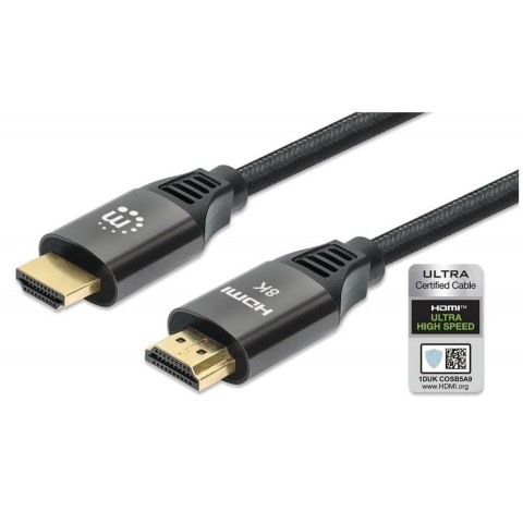 Kabel Manhattan HDMI 2.1 Ultra High Speed z Ethernet 2m 8K*60Hz Oplot