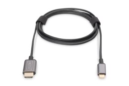 Kabel adapter DIGITUS USB Typ C 3.1 na HDMI 4K 30Hz metalowa obudowa HQ czarny 1,8m