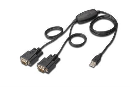 Konwerter USB 2.0 DIGITUS DA-70158 2xRS232, 1,5m