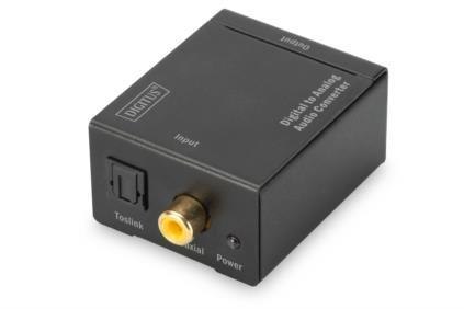 Konwerter sygnału Audio DIGITUS 1xCoax/Toslink do 2xRCA (Stereo)