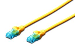 Patchcord DIGITUS UTP kat. 5e 15m PVC żółty