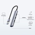 Unitek Hub USB-A 1*USB-A 5 Gbps, 3*USB-A 2.0 alu