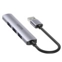 Unitek Hub USB-A 1*USB-A 5 Gbps, 3*USB-A 2.0 alu