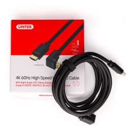 Unitek kabel kątowy HDMI 2.0 270 stopni 4K 3 m