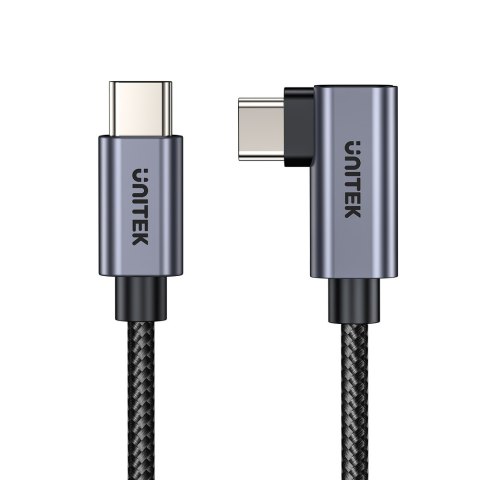 Unitek Kabel USB-C kątowy 90° PD100W 2m Unitek Kabel USB-C kątowy 90° PD100W 2m