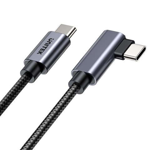 Unitek Kabel USB-C kątowy 90° PD100W 2m Unitek Kabel USB-C kątowy 90° PD100W 2m
