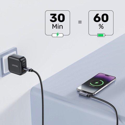 Unitek Kabel USB-C kątowy 90° PD100W 2m Unitek Kabel USB-C kątowy 90° PD100W 2m