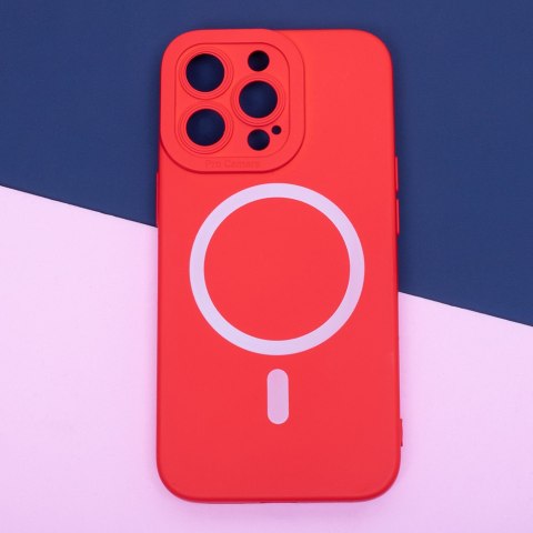 Nakładka Silicon Mag do iPhone 15 Pro Max 6,7" czerwona Nakładka Silicon Mag do iPhone 15 Pro Max 6,7" czerwona