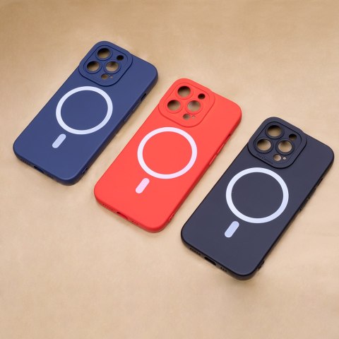 Nakładka Silicon Mag do iPhone 15 Pro Max 6,7" czerwona Nakładka Silicon Mag do iPhone 15 Pro Max 6,7" czerwona